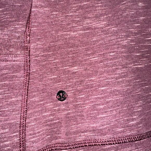 Lululemon Find Your Centre Wrap Hoodie Heathered Marled Rust Berry 6 Burgundy - Picture 6 of 9